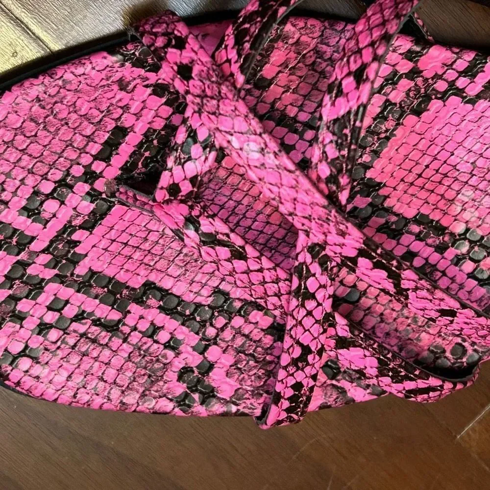 14th & Union size 9‎ pink & black snakeskin thong sandal NWOT